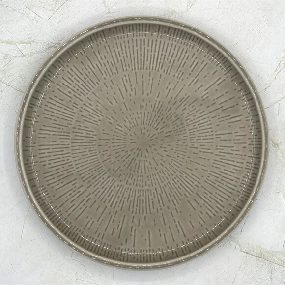 Schönwald Germany 620 Porcelain Plate Set of 4 Radial Pattern Gray Frost Shiro - Picture 16 of 16